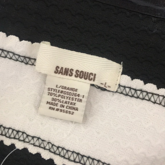 San Souci-strapless black and white bandage mini - Picture 8 of 8